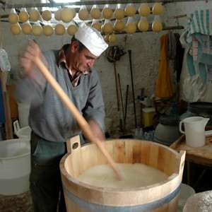 sei-su-immagine-raffigurante-pastore-che-produce-il-formaggio-con-attrezzature-in-legno